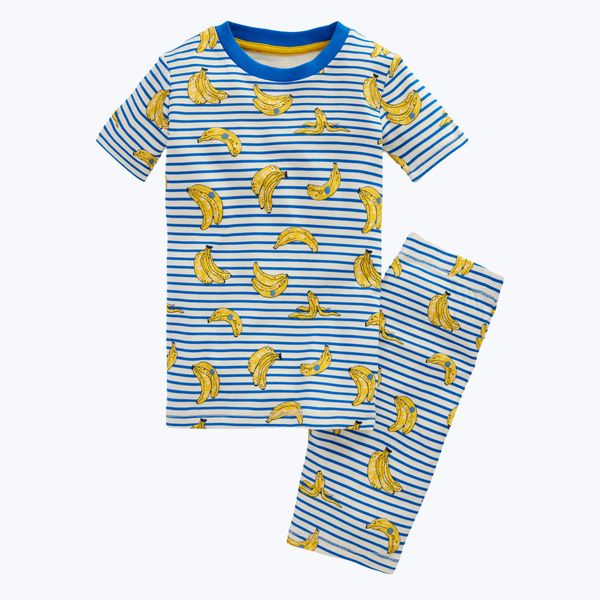 Mini Boden Kids’ Print Fitted Two-Piece Cotton Pajamas