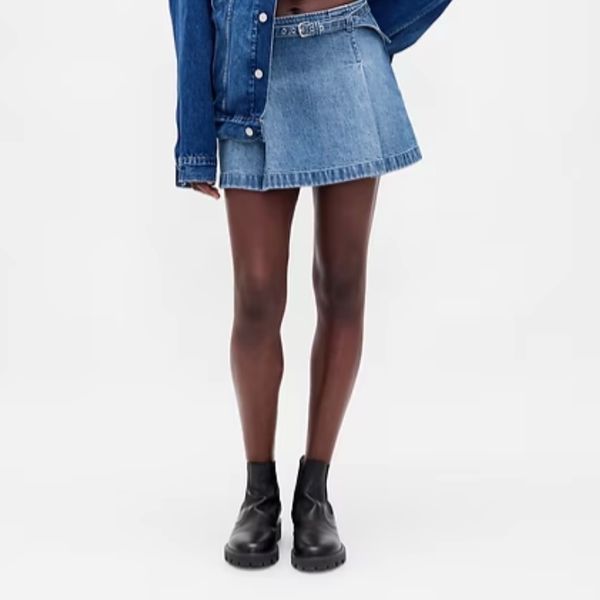 Gap Denim Belted Mini Skirt