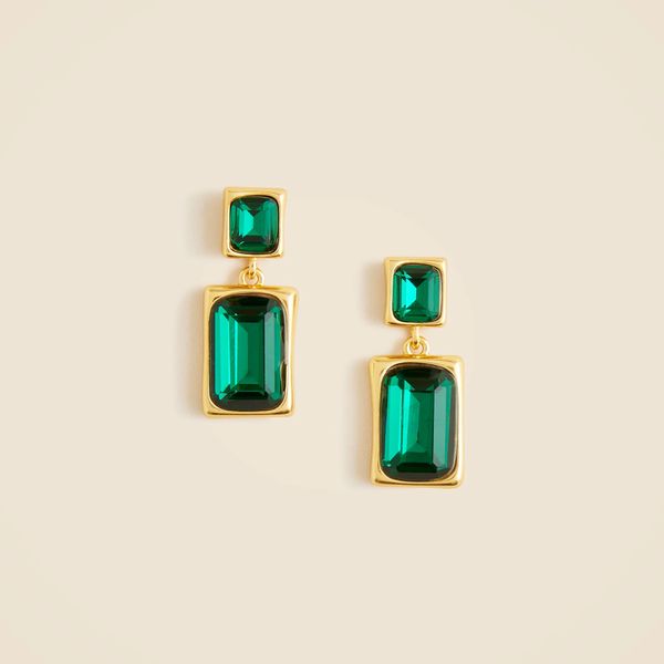 J.Crew Faceted Gemstone Drop Earrings