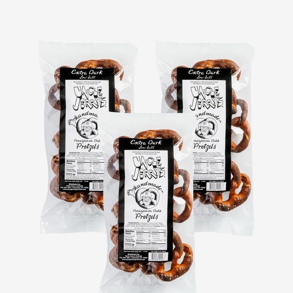 Uncle Jerry’s Pretzels Extra Dark Low Salt Pretzels, 7oz Bag - 3 Pack