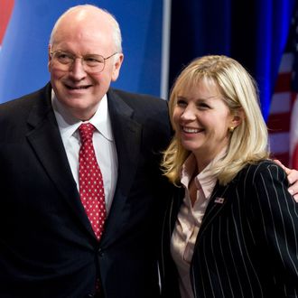 Former Vice President Dick Cheney embraces his daughter Liz Cheney after he addressed the Conservative Political Action Conference (CPAC) held at the Marriott Wardman Park hotel, Feb. 18, 2010. 