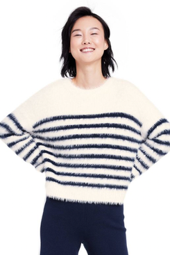 La Ligne x Target Fuzzy Yarn Striped Crewneck Sweater