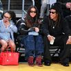 Celebrities At The Los Angeles Lakers Game