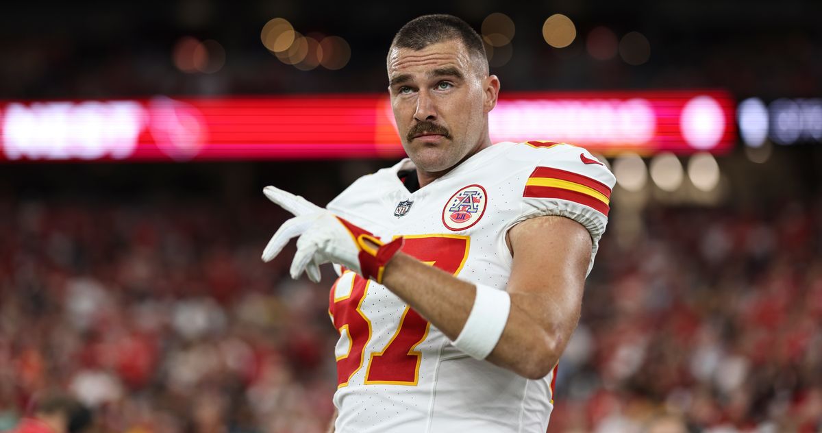 2023 Travis Kelce jersey: Taylor Swift rumors heat up demand for home and  away Chiefs gear 