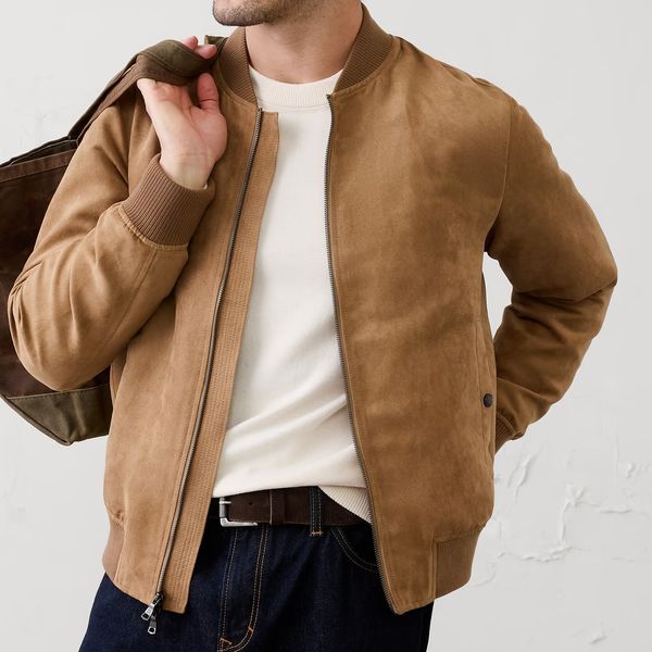 Banana Republic Factory Vegan Suede Bomber