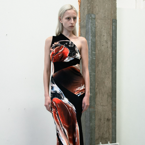 Tara Hakin Asymmetric Nail Dress