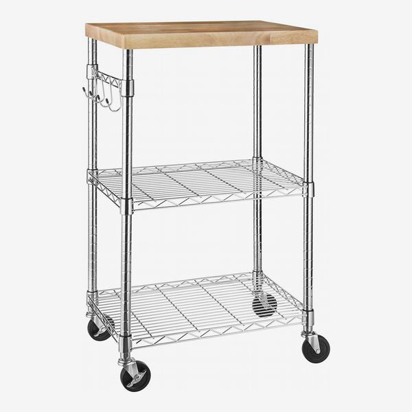 13 Best Kitchen Carts And Portable, Rolling Kitchen Island With Cutting Board Top