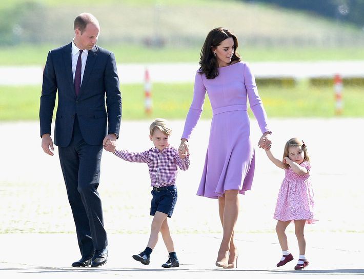 Prince William, Prince George, Kate Middleton, Princess Charlotte.