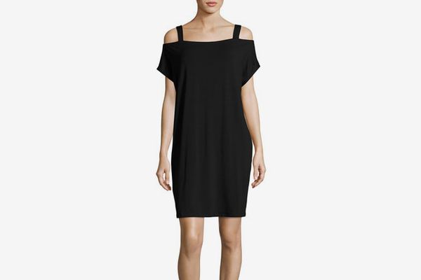 Eileen Fisher Cold-Shoulder Jersey Shift Dress