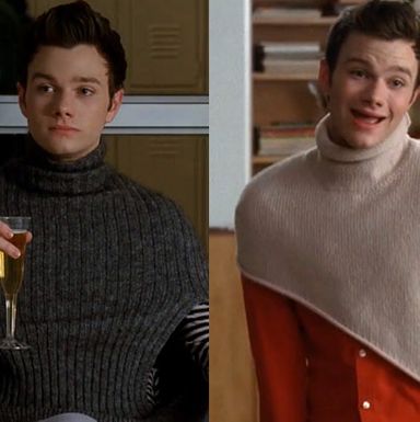 These two garments are deliciously hilarious and impractical — after all, what happens if he wants to raise his arms in the air like he just don’t care? And we aren’t entirely sure what to call that hybrid of a turtleneck, a poncho, a dickey, and a straitjacket. “Dickchoneckjacket” doesn’t quite have the right ring to it. However, it will look wonderful when the local yacht club pastes him on the wall next to all the other semaphore flags.