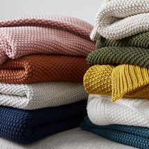 West Elm Cotton Knit Throws