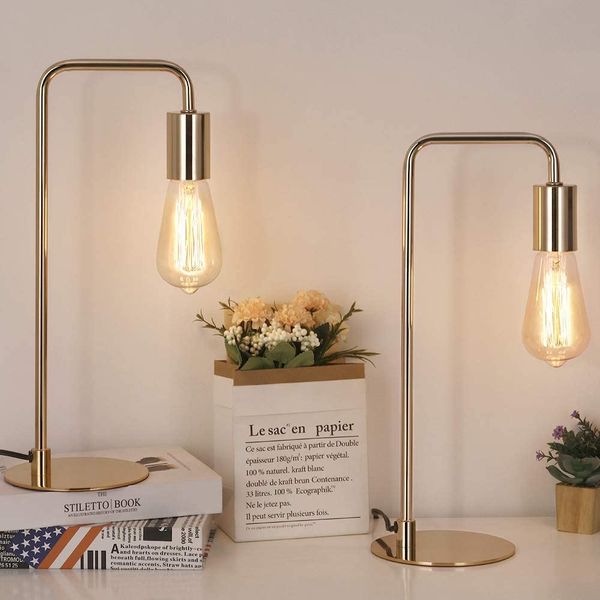 HAITRAL Industrial Table Lamps Set of 2