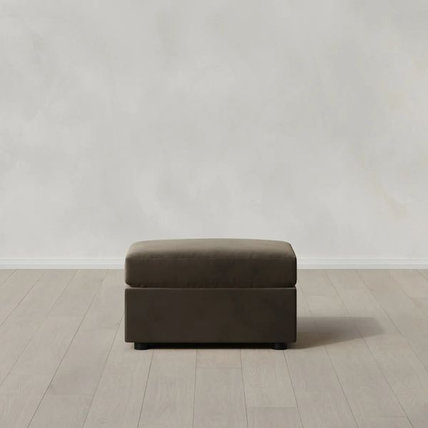 Quince Brennan Ottoman in Performance Velvet
