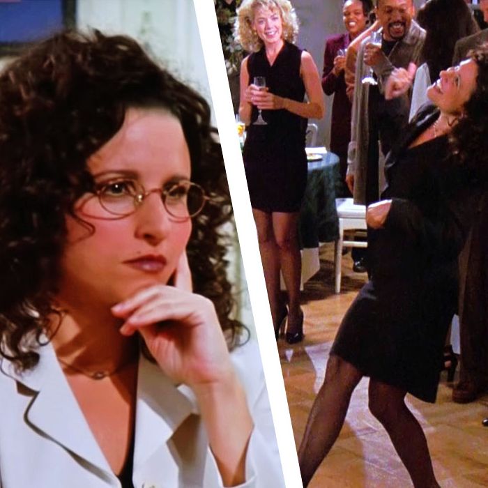 elaine benes black and white shoes