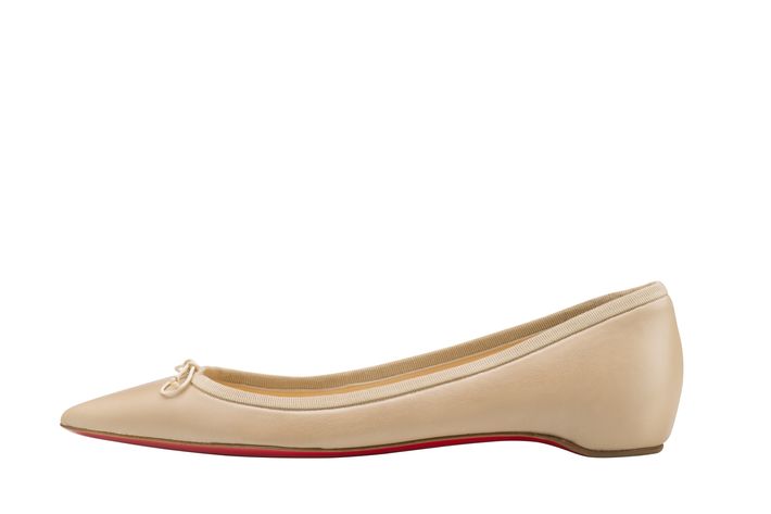 Louboutin cheap nude flats