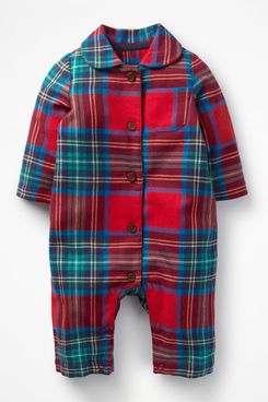 Baby Boden Checked Flannel All-In-One