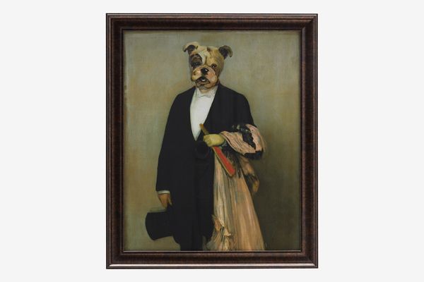 Human Dog with Dark Bronze 24”x29” Frame by Drew Barrymore Flower Home