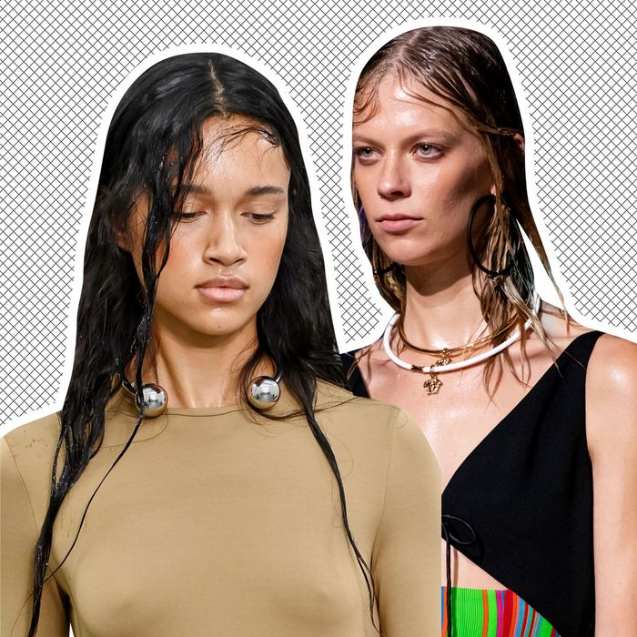 There Was a Lot of Wet Hair at Milan Fashion Week SS 2021