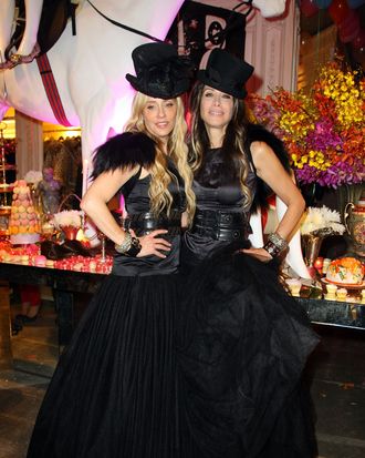 Pamela Skaist-Levy and Gela Nash-Taylor at Juicy Couture's Fifth Avenue flagship opening in 2008.