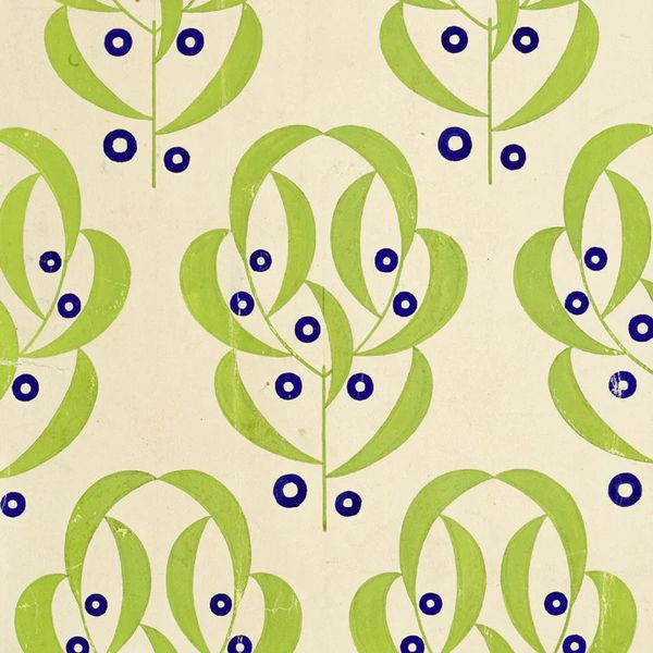 Josef Hoffmann Blueberry Wrapping Paper, 10 Sheets