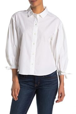 Frame Denim Tie Cuff Shirt 100% cotton