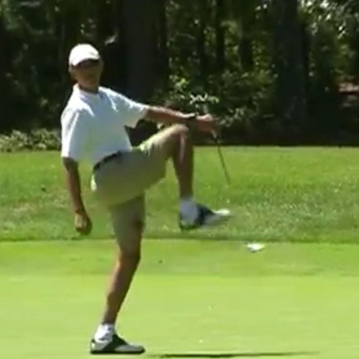 President Obama Can Lift His Leg Up Pretty High for a 52-Year-Old