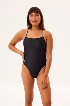 Girlfriend Collective Byron - Bañador con cuello recto