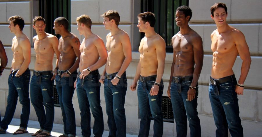 Abercrombie Unleashed 101 Shirtless Male Models On Paris Sidewalks Today