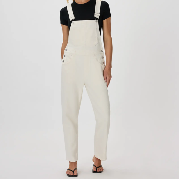Quince 100% Organic Denim Overalls - Vintage White