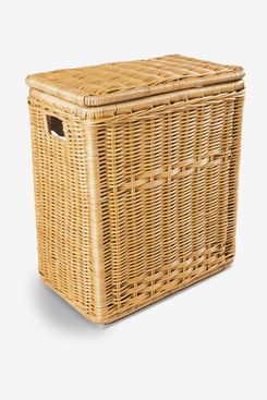 The Basket Lady Narrow Rectangular Wicker Laundry Hamper