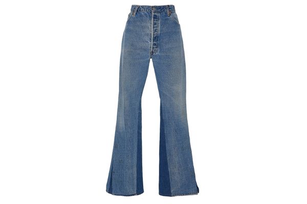 Re/Done Slit Contrast Inseam Flare Jean