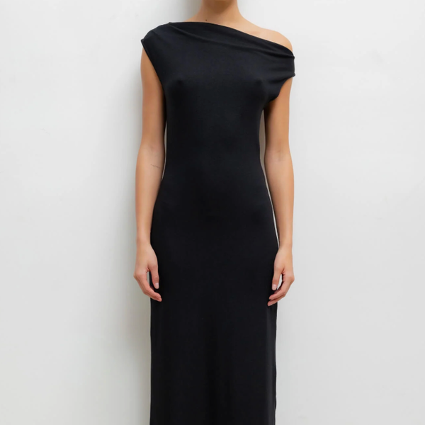 Leset Lauren Ruched Asymmetrical Shoulder Dress