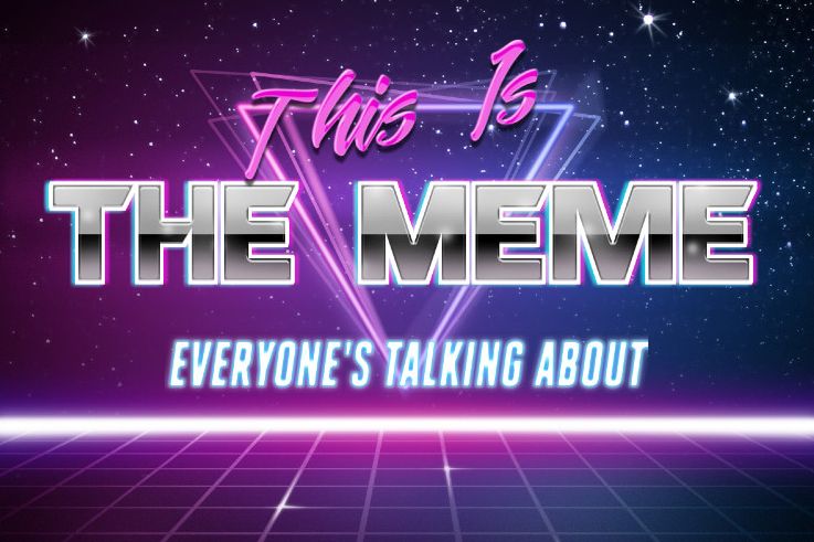Retro Wave '80s Text Meme