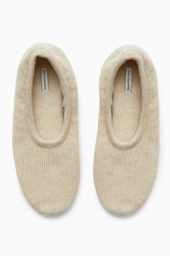 COS Ribbed Cashmere Slippers