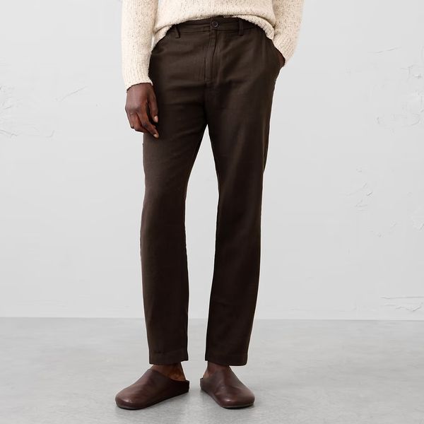 Banana Republic Factory Athletic-Fit Linen-Blend Pant