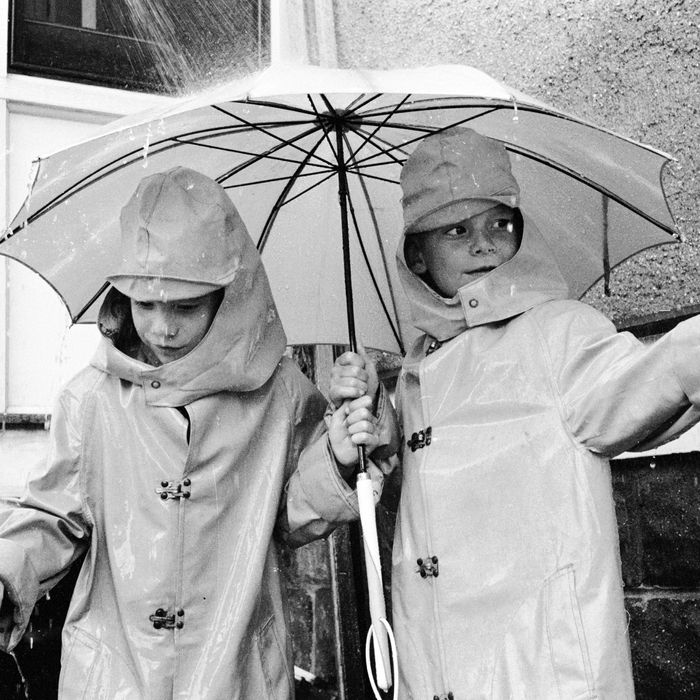 black kids playing in the rain