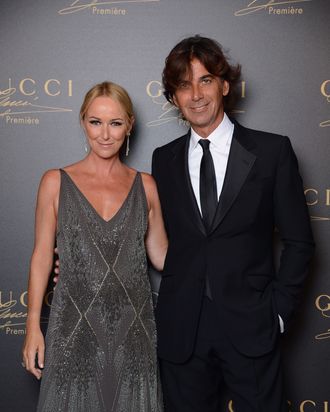 Parents-to-be Frida Giannini and Patrizio di Marco.