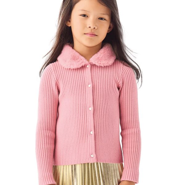 American Girl x Janie and Jack Rosy Ribbed Cardigan for Girls