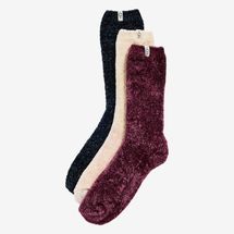 UGG Leda Sparkle Socks - Cream/Wild Grape/Black, 3 Pack