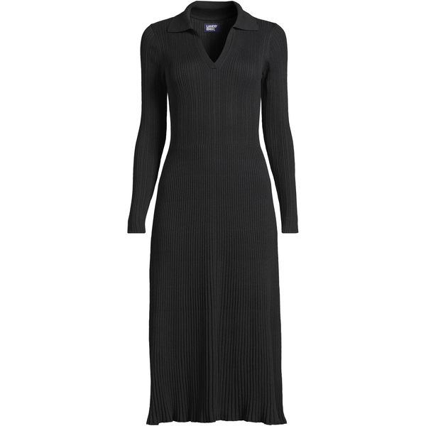 Lands' End Fine Gauge Fitted Sweater Dress