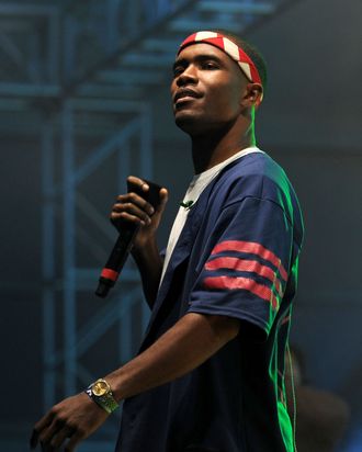 INDIO, CA - APRIL 13: Frank Ocean performs during the 2012 Coachella Music Festival at The Empire Polo Club on April 13, 2012 in Indio, California. (Photo by C Flanigan/FilmMagic)