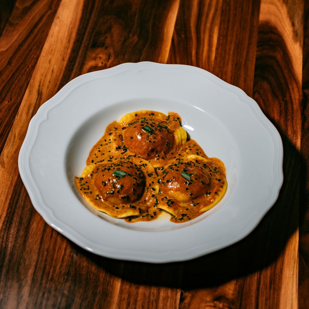 Lobster ravioli.