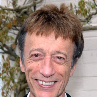 Robin Gibb attends a plaque unveiling for Sir john Mills at Pinewood Studios on May 9, 2010 in London, England.