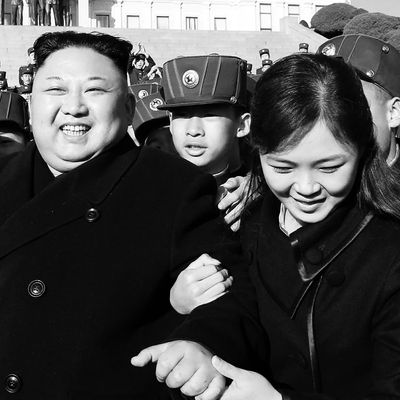 Kim Jong-un and Ri Sol Ju.