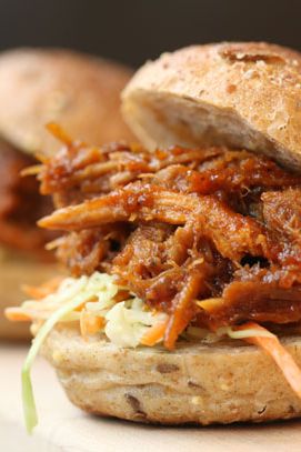 BBQ pork sliders with apple slaw, $12