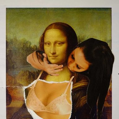Leonardo da Vinci. Collage.