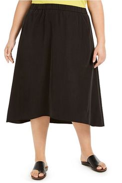 Eileen Fisher Plus Size A-Line Skirt