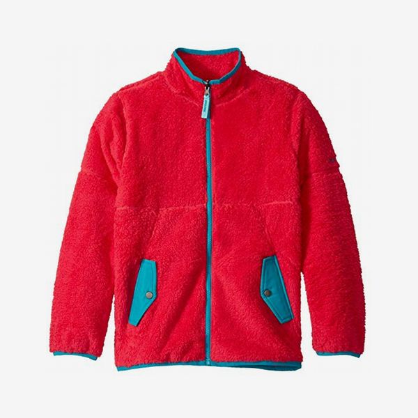 A soft red Marmot Kids Lariat fuzzy fleece for Little Kids and Big Kids with grey trim, two button-close pockets, a mock neck collar, and a full length zipper. The Strategist - 33 Things on Sale You’ll Actually Want to Buy: From Adidas to Le Creuset