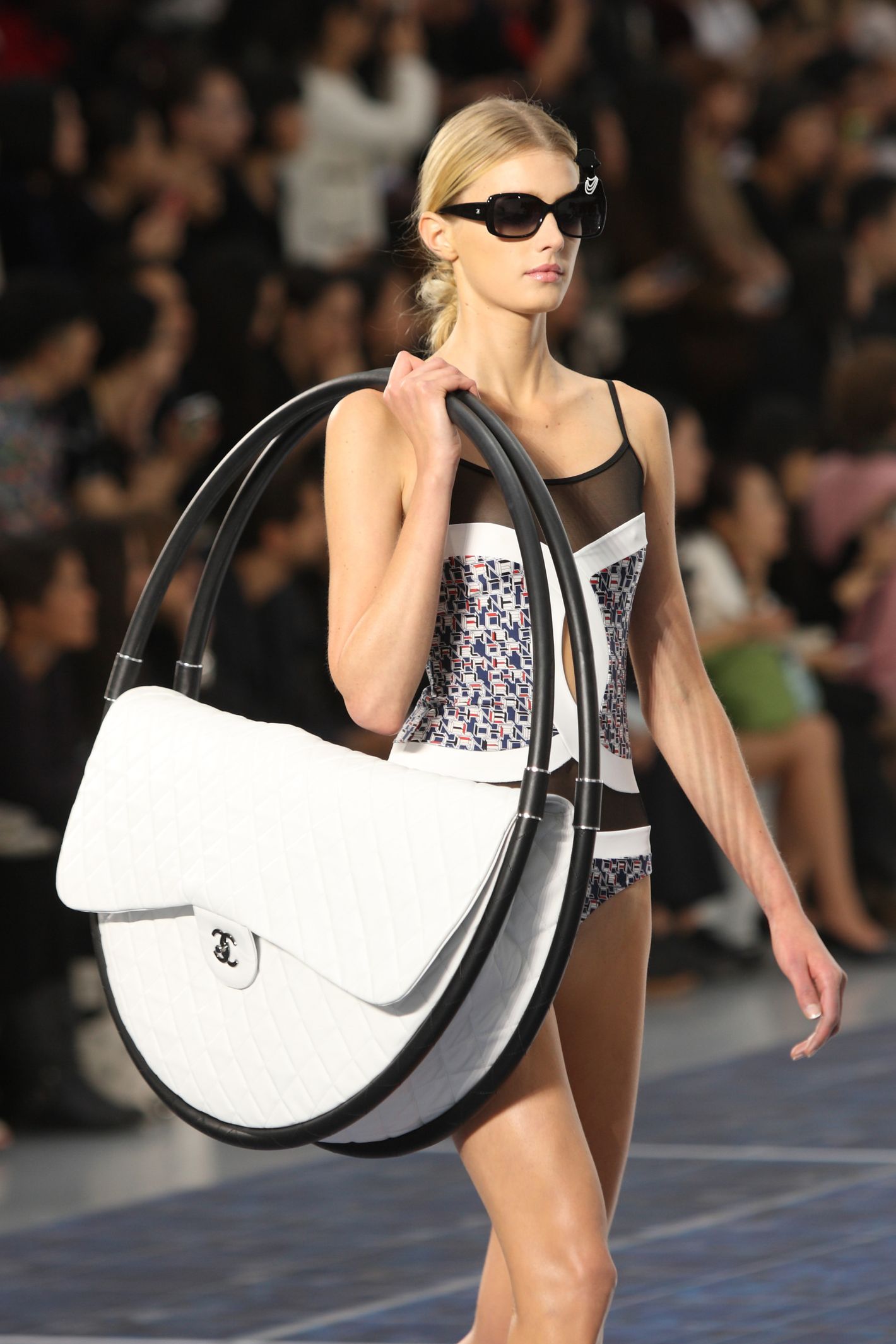 Chanel's Pair of Hoops Attached to an Oversize Purse Is Perfect for a Day  of Fun in the Sun!