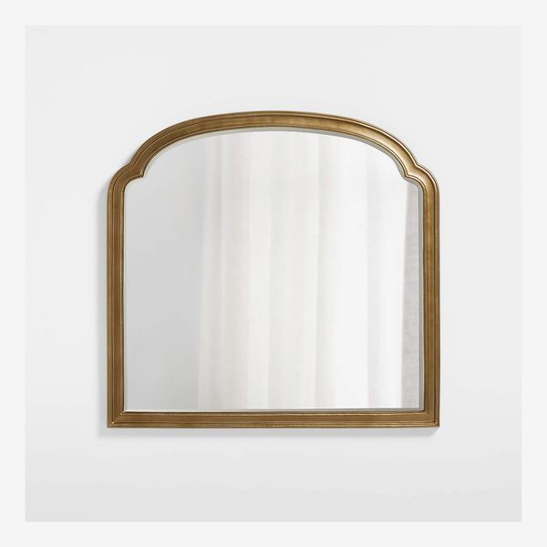 Crate & Barrel Brookhaven Brass Metal Mantel Mirror